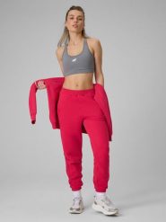 4F Spodnie dresowe joggery damskie - czerwone L. Czerwone spodnie dresowe damskie 4f, l, bez wzorów, z bawełny. Za 149.99 zł.