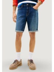 Tommy Jeans Szorty jeansowe Ronnie DM0DM22980 Granatowy Slim Fit. Niebieskie szorty męskie Tommy Jeans, z bawełny, bez kołnierzyka. Za 289.99 zł.