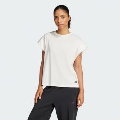 Koszulka Yoga. Białe bluzki damskie Adidas, s, bez wzorów, z materiału, bez ramiączek. Za 159.00 zł.