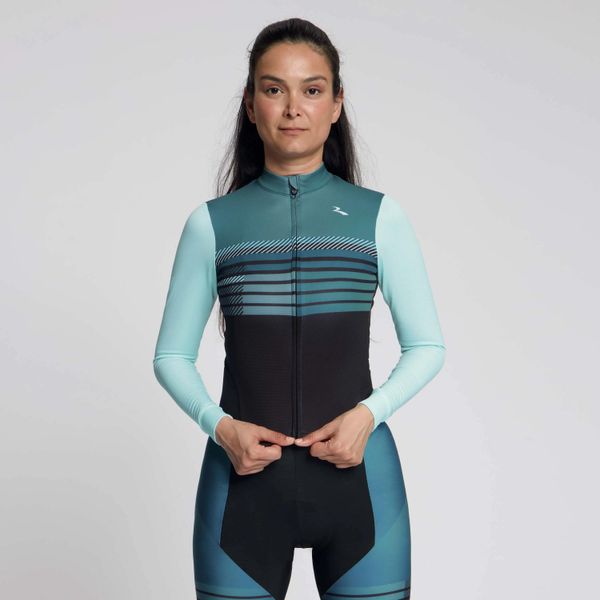 Ciepła koszulka rowerowa damska Rogelli Stryde z długim rękawem. Czarne bluzki sportowe damskie Rogelli, l, z elastanu, bez kołnierzyka, bez ramiączek. Za 327.00 zł.