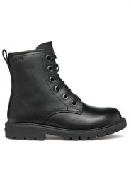 Geox Kozaki J Shaylax Girl J46EXD 00043 C9999 S Czarny. Czarne kozaki dziewczęce Geox, bez wzorów, ze skóry, bez obcasa. Za 399.99 zł.