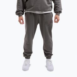 Spodnie męskie BOXRAW East Street Bottoms. Szare spodnie materiałowe męskie BOXRAW, bez wzorów, z bawełny, sportowe. Za 249.99 zł.