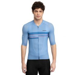 Męska ultralekka koszulka rowerowa Kolarstwo Siroko M3 Vista. Niebieskie t-shirty sportowe męskie SIROKO, m, z elastanu, bez ramiączek, rowerowe. Za 254.00 zł.