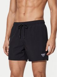 Emporio Armani Szorty EM000583 AF20424 UC001 Czarny. Czarne szorty męskie Emporio Armani, z syntetyku, bez kołnierzyka. Za 299.99 zł.