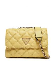 Guess Torebka HWQG87 48740 Żółty. Żółte listonoszki damskie Guess, z aplikacjami, ze skóry, bez dodatków. Za 289.99 zł.