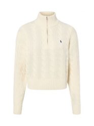 Polo Ralph Lauren sweter z dzianiny z zawartością kaszmiru Kobiety Wełna biały, S. Białe swetry klasyczne damskie Polo Ralph Lauren, s, z dzianiny, bez kołnierzyka. Za 1,299.95 zł.