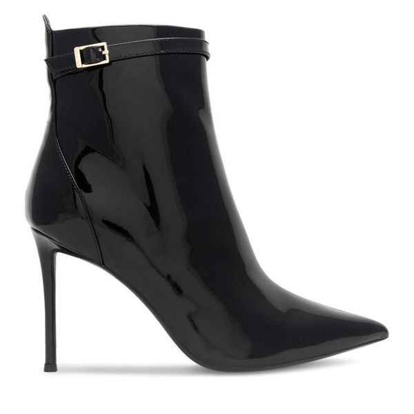 Botki Eva Minge. Czarne botki damskie Eva Minge, bez obcasa, na szpilce, bez zapięcia. Za 299.99 zł.