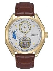Heritor Zegarek automatyczny "Antoni" w kolorze złoto-brązowo-białym rozmiar: onesize. Brązowe, analogowe zegarki męskie Heritor, ze stali. Za 630.99 zł.