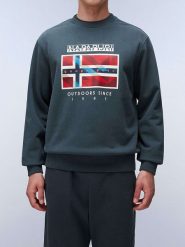 Napapijri Bluza w kolorze zielonym rozmiar: S. Zielone bluzy bez kaptura męskie Napapijri, s. Za 122.96 zł.
