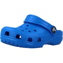 Sandały CROCS CLASSIC CLOG T Niebieski. Niebieskie sandały damskie Crocs, bez wzorów, z materiału, bez obcasa. Za 177.99 zł.