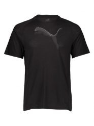 Puma Koszulka sportowa "Evostripe" w kolorze czarnym rozmiar: M. Czarne bluzki sportowe damskie Puma, m, bez wzorów, z materiału, bez ramiączek. Za 96.60 zł.