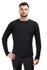 Koszulka Trekkingowa Męska Naturehike Crew Neck Reversible czarna m. Czarne koszulki męskie z długim rękawem NATUREHIKE, m, z dzianiny. Za 159.99 zł.