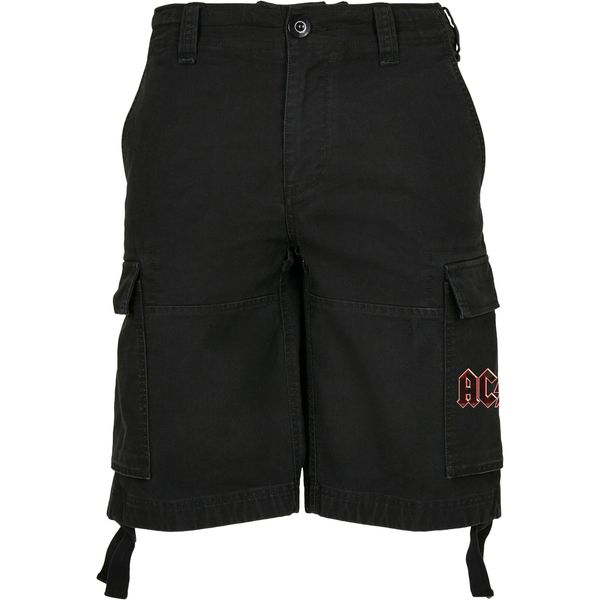 Szorty Urban Classics acdc logo vintage. Czarne szorty męskie Urban Classics, z bawełny, bez kołnierzyka. Za 300.80 zł.