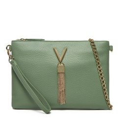 Torebka Valentino. Zielone torebki klasyczne damskie Valentino, bez wzorów, wizytowe, bez kołnierzyka, bez ramiączek. Za 209.99 zł.