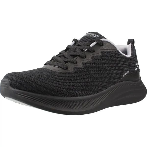 Buty SKECHERS BOBS FLEXMELLOW Czarny. Czarne obuwie trekkingowe damskie Skechers, na fitness i siłownię. Za 246.99 zł.