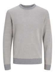 Jack & Jones Sweter w kolorze szarym rozmiar: M. Szare swetry męskie Jack & Jones, m, bez wzorów, z bawełny, bez kołnierzyka. Za 119.95 zł.