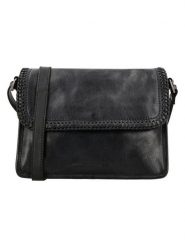 HIDE & STITCHES Skórzana torebka "Inspired by Country" w kolorze czarnym - 24 x 19 x 10 cm rozmiar: onesize. Czarne torebki klasyczne damskie HIDE & STITCHES, bez wzorów, z materiału, bez dodatków. Za 310.38 zł.