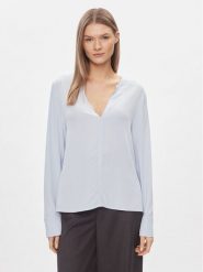 Tommy Hilfiger Bluzka WW0WW40529 Błękitny Relaxed Fit. Niebieskie bluzki damskie Tommy Hilfiger, bez wzorów, z wiskozy, bez ramiączek. Za 649.99 zł.