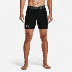 Spodenki męskie Under Armour HeatGear® kompresyjne. Czarne szorty sportowe męskie Under Armour, l, z materiału, na fitness i siłownię. Za 119.99 zł.