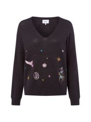 Nümph sweter z dzianiny z zawartością alpaki - Nualmut Kobiety szary, L. Szare swetry klasyczne damskie Nümph, l, z dzianiny, bez kołnierzyka. Za 279.95 zł.