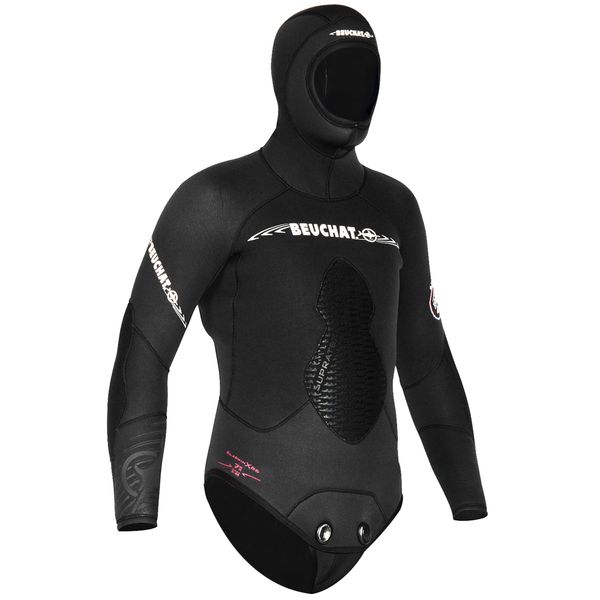 Kurtka do łowiectwa podwodnego Beuchat Espadon Competition z neoprenu 7 mm. Czarne kurtki męskie BEUCHAT, s, bez wzorów, z materiału, sportowe, bez kaptura. W wyprzedaży za 549.99 zł.