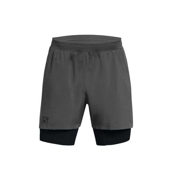 Szorty Givova 2 IN 1. Szare szorty męskie Givova, bez kołnierzyka. Za 296.99 zł.