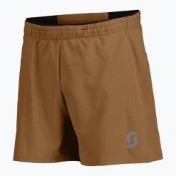 Spodenki do biegania męskie SCOTT Endurance Vented. Brązowe szorty męskie Scott, z elastanu, bez kołnierzyka. Za 209.99 zł.
