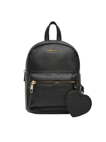 DeeZee Plecak DZE-S-008-07 Czarny. Czarne plecaki damskie DeeZee, bez wzorów, ze skóry. Za 76.99 zł.