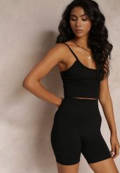 Czarne Szorty Push-Up z Wysokim Stanem Adalama. Czarne spodenki sportowe damskie Renee, s. Za 39.99 zł.