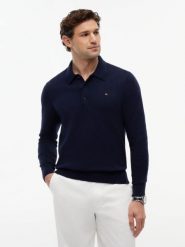Tommy Hilfiger Sweter z zawartością kaszmiru Mężczyźni Bawełna niebieski, L. Niebieskie swetry męskie Tommy Hilfiger, na jesień, l, bez wzorów, z bawełny, bez kołnierzyka. Za 569.95 zł.