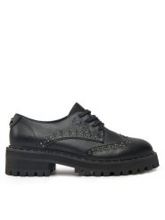TWINSET Oxfordy 242TGT106 Czarny. Czarne półbuty damskie Twinset, bez wzorów, ze skóry, bez obcasa. Za 459.99 zł.