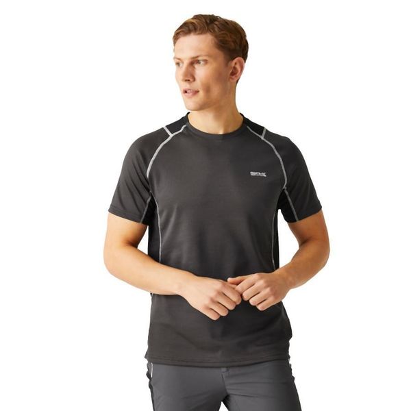 Koszulka Regatta Virda IV. Czarne t-shirty sportowe męskie Regatta, m, z materiału, bez ramiączek, na fitness i siłownię. Za 103.00 zł.