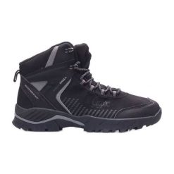 Buty Lee Cooper LCJ-22-01-1399M czarne. Czarne buty trekkingowe męskie z materiału, bez zapięcia, trekkingowe. Za 315.57 zł.