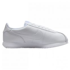 Buty Nike Cortez DN1791-109 białe. Białe buty sportowe na co dzień damskie bez wzorów, ze skóry, Nike Cortez. Za 694.01 zł.