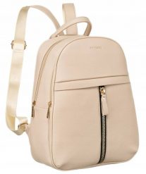 Plecak damski Peterson PTN G7486 c. beżowy. Brązowe plecaki damskie Peterson, bez wzorów, ze skóry ekologicznej. Za 126.99 zł.