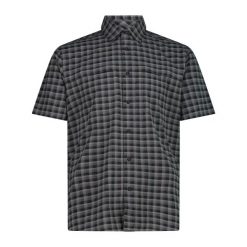 Koszula w kratę CMP. Brązowe koszule męskie CMP, xl, bez wzorów, ze skóry, bez kołnierzyka, bez ramiączek. Za 239.00 zł.