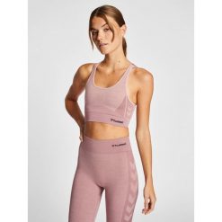 Stanik fitness cardio Hummel hmlClea. Fioletowe biustonosze sportowe damskie HUMMEL, bez wzorów. Za 161.50 zł.
