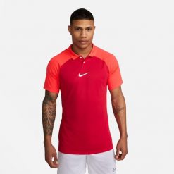 Koszulka treningowa męska Nike Academy Pro. Czerwone t-shirty sportowe męskie Nike, m, bez ramiączek, do piłki nożnej. W wyprzedaży za 170.25 zł.