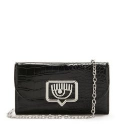 CHIARA FERRAGNI Eyelike Torebka crossbody Torebki 1 ct Damski. Czarne torebki wieczorowe Chiara Ferragni, bez wzorów, z materiału, eleganckie, bez kołnierzyka, bez ramiączek. Za 504.99 zł.