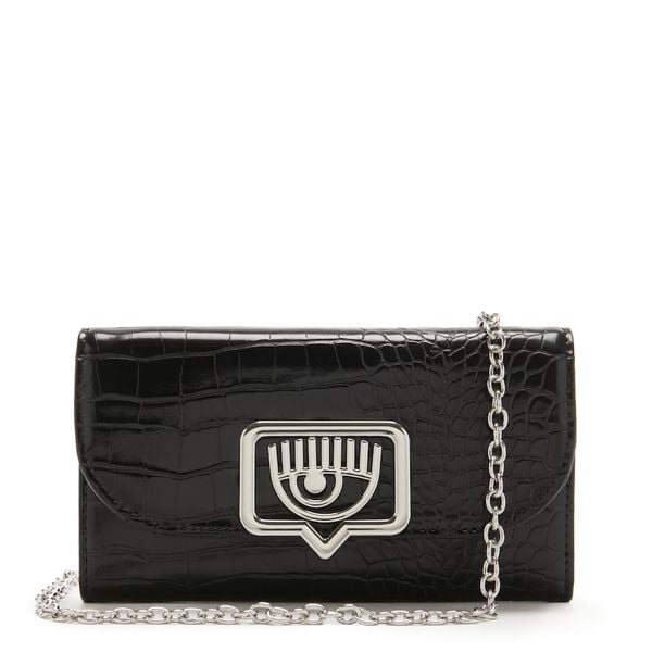CHIARA FERRAGNI Eyelike Torebka crossbody Torebki 1 ct Damski. Czarne torebki wieczorowe Chiara Ferragni, bez wzorów, z materiału, eleganckie, bez kołnierzyka, bez ramiączek. Za 503.99 zł.