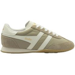 Damskie zamszowe buty sportowe Gola Sprinter. Białe buty sportowe na co dzień damskie Gola, bez wzorów, z materiału, do biegania. Za 420.50 zł.