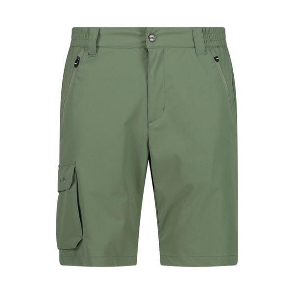 Spodenki męskie CMP Bermuda. Zielone szorty męskie CMP, bez kołnierzyka. W wyprzedaży za 99.99 zł.