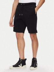 AMI Paris Szorty sportowe HSO674.747 Czarny Baggy Fit. Czarne szorty męskie AMI PARIS, bez wzorów, z bawełny, sportowe. Za 949.99 zł.