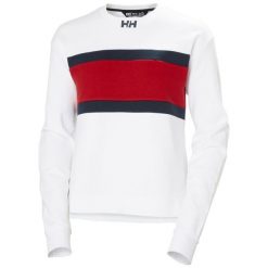Bluza damska Helly Hansen Salt Crew. Białe bluzy bez kaptura damskie Helly Hansen, z bawełny. Za 382.00 zł.