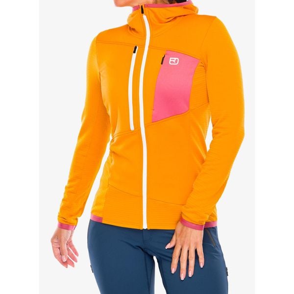 Bluza damska Ortovox Fleece Grid Hoody. Żółte bluzy bez kaptura damskie ORTOVOX, l. Za 739.99 zł.
