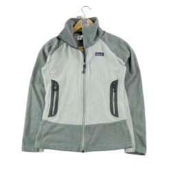 Second life - Kurtka polarowa szara dla kobiet - Jak nowy. Szare kurtki damskie Patagonia, bez wzorów, z polaru, bez kaptura. Za 266.45 zł.