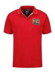 Geographical Norway Koszulka polo "Karite" w kolorze czerwonym rozmiar: M. Czerwone koszulki polo męskie Geographical Norway, m, bez wzorów, z bawełny, bez ramiączek. Za 83.42 zł.