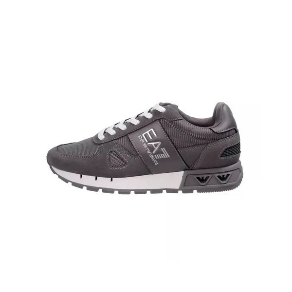 Sneakersy męskie EA7 Emporio Armani Legacy buty sportowe brązowe. Szare buty sportowe na co dzień męskie EA7, z materiału, bez zapięcia, trekkingowe. Za 722.20 zł.