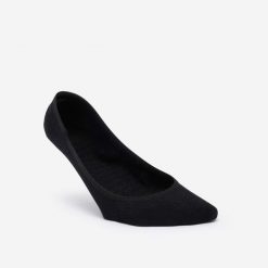 Skarpety balerinki x2. Czarne skarpetki damskie Decathlon, bez wzorów, z bawełny. W wyprzedaży za 19.99 zł.