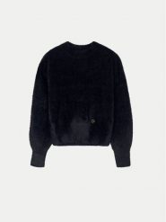 Mayoral Sweter 7302 Czarny Regular Fit. Czarne swetry dziewczęce Mayoral, bez wzorów, z syntetyku, bez kołnierzyka. Za 79.99 zł.